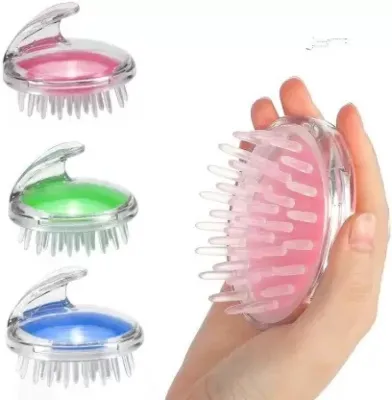 Multicolor Silicone Comb Hair Scalp Massager Shampoo Brush